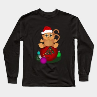 Christmas Monkey Long Sleeve T-Shirt